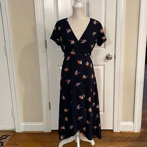 Madison short sleeve dress— navy with multiple colors